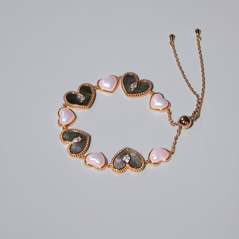 Rock Legend: Heart Two-Tone nacre Bracel