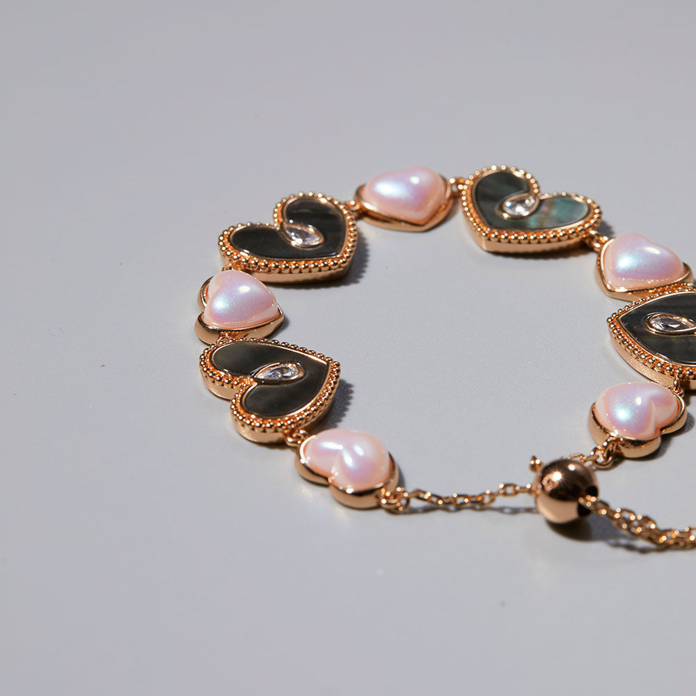 Rock Legend: Heart Two-Tone nacre Bracel