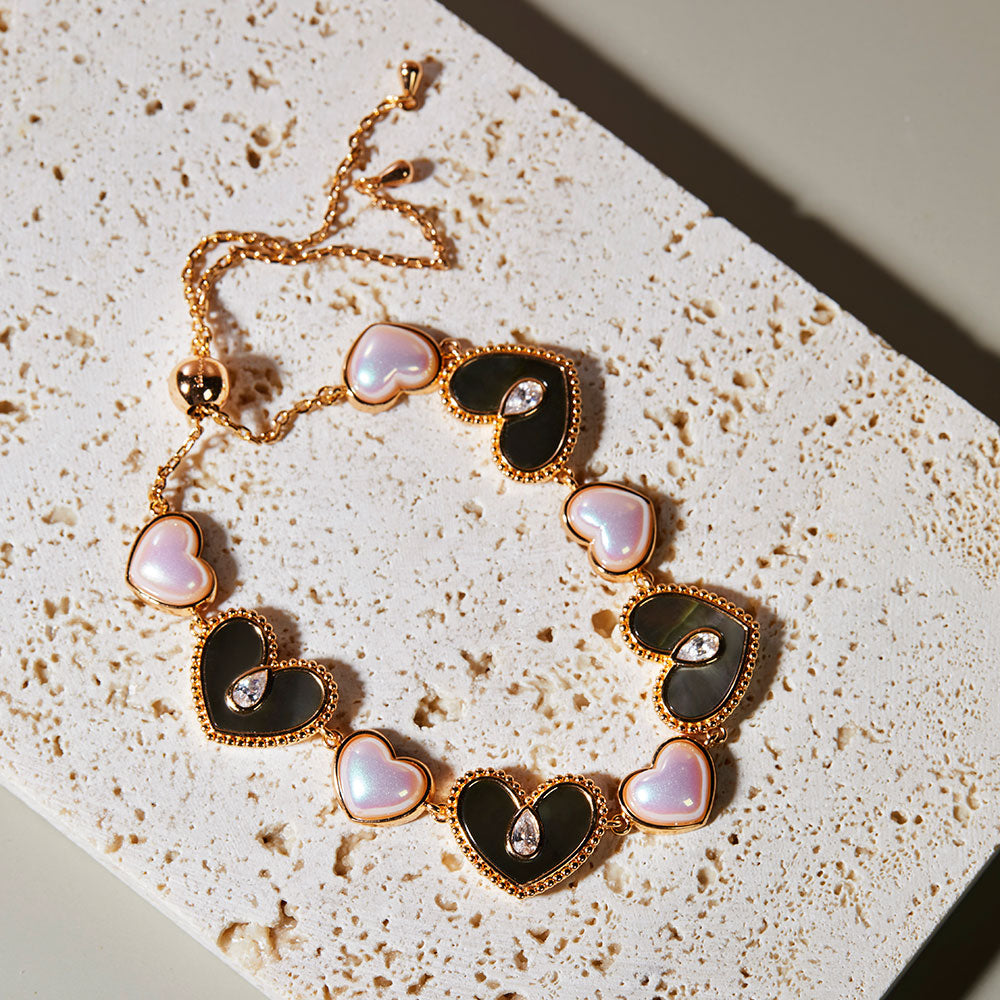 Rock Legend: Heart Two-Tone nacre Bracel
