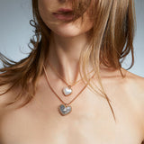 Rock Legend: Vintage Style Heart Pearl Necklace